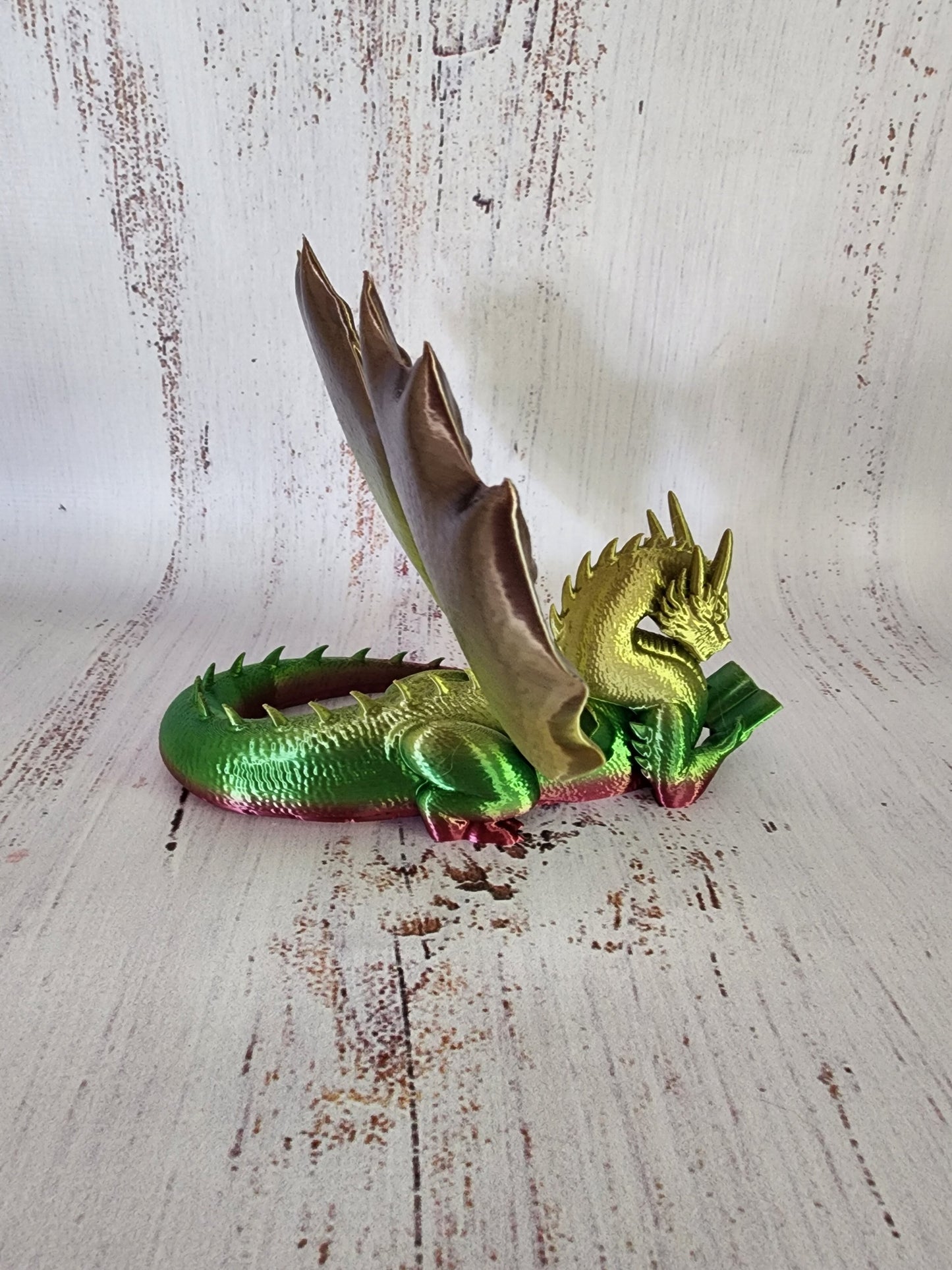Dragon Wyrm Kindle/Phone/Tablet Holder - In stock colour Green & Gold
