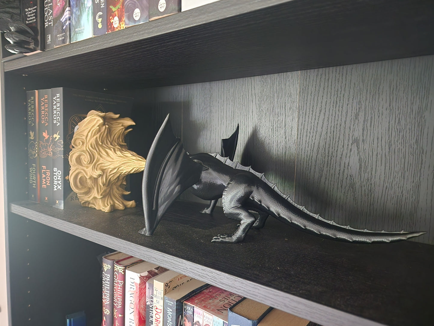 Fire Breathing Dragon Bookend bookshelf decor - In Stock Item