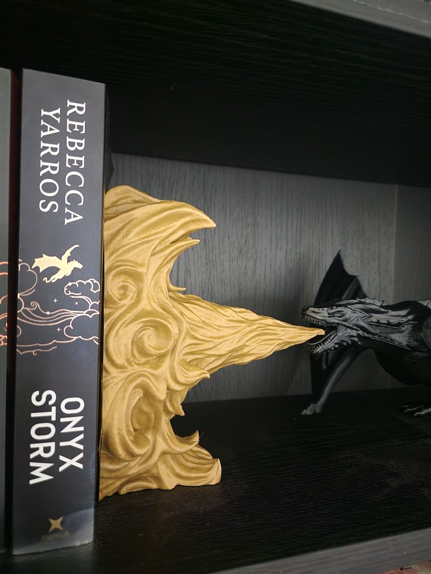 Fire Breathing Dragon Bookend bookshelf decor - In Stock Item