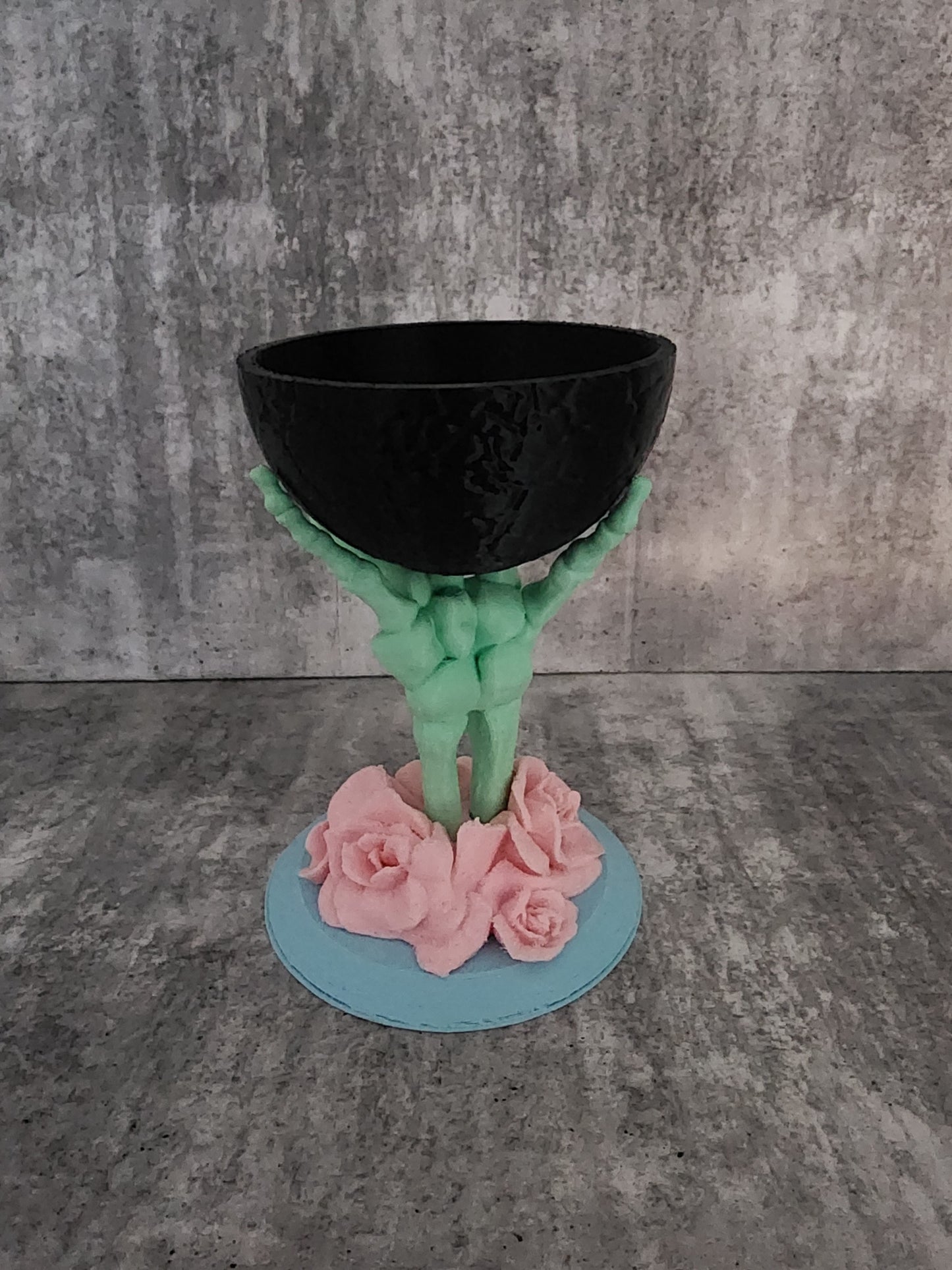 Death Chalice in pastels and black - Great trinket holder!