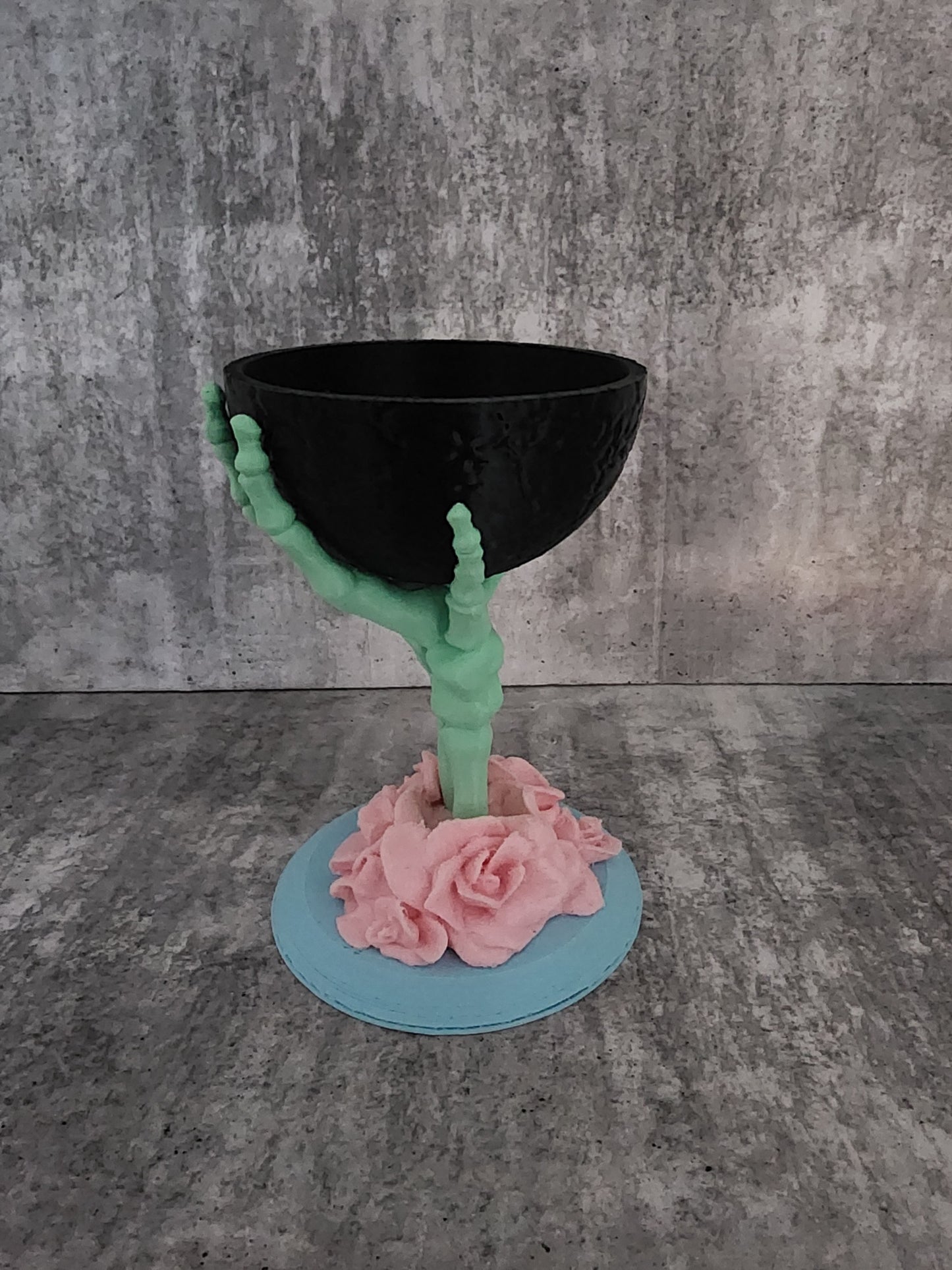 Death Chalice in pastels and black - Great trinket holder!