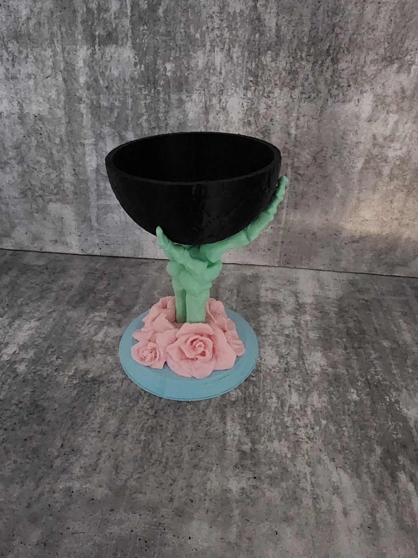 Death Chalice in pastels and black - Great trinket holder!