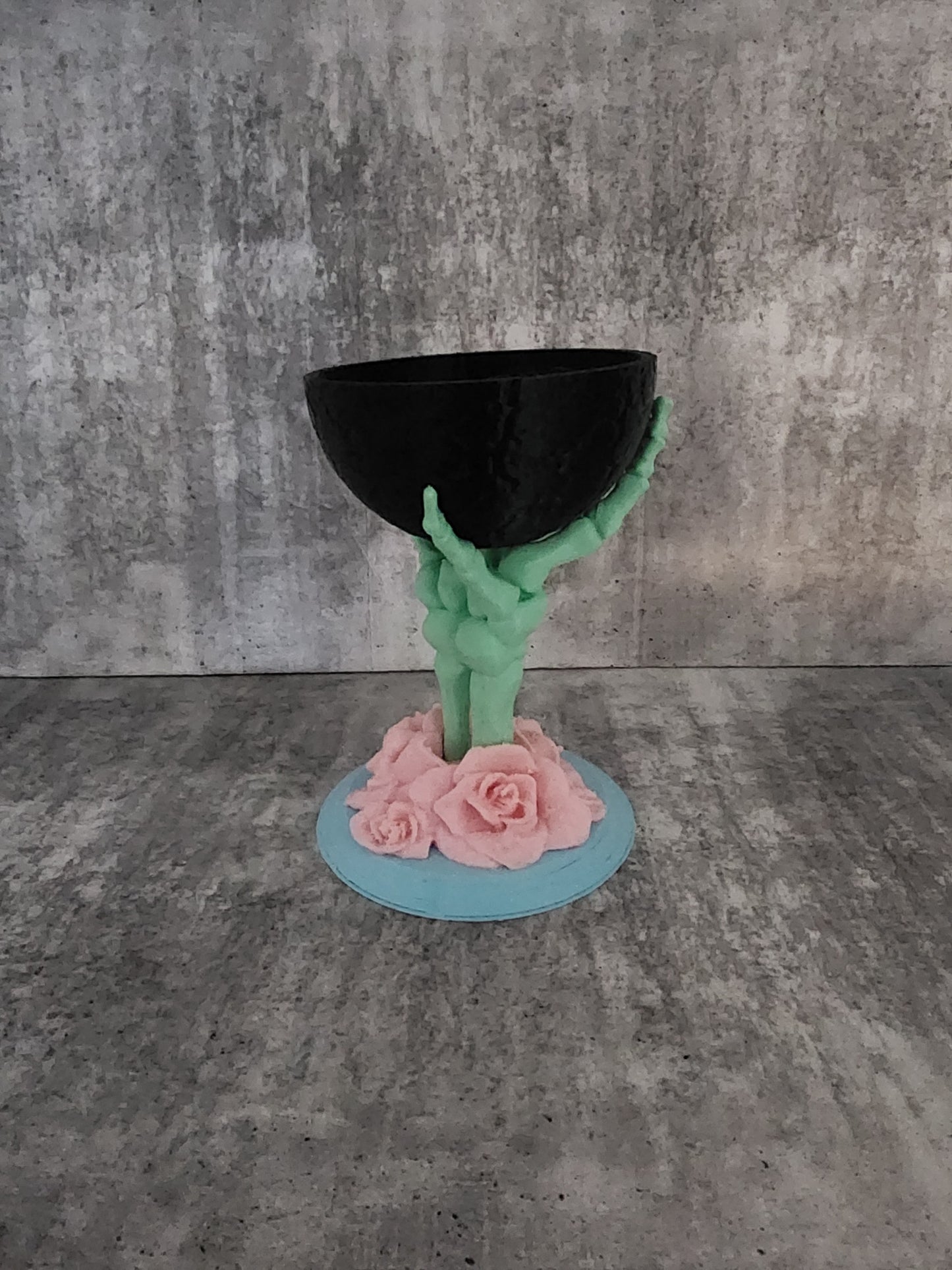 Death Chalice in pastels and black - Great trinket holder!