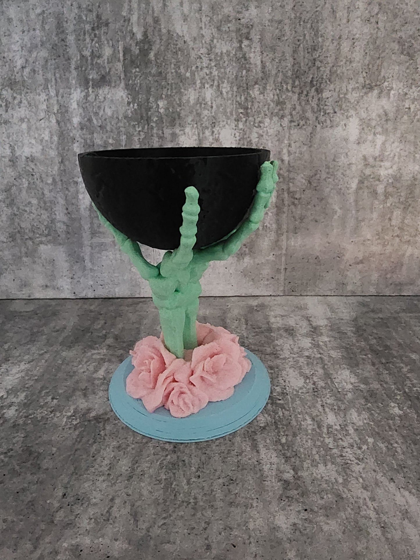 Death Chalice in pastels and black - Great trinket holder!